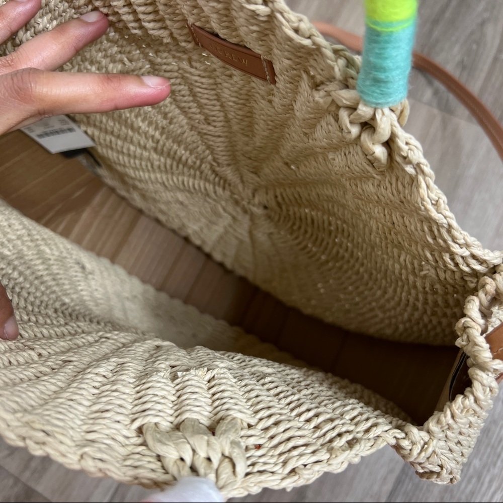 J.Crew Round Straw Crossover Bag NWT - Picture 5 of 12